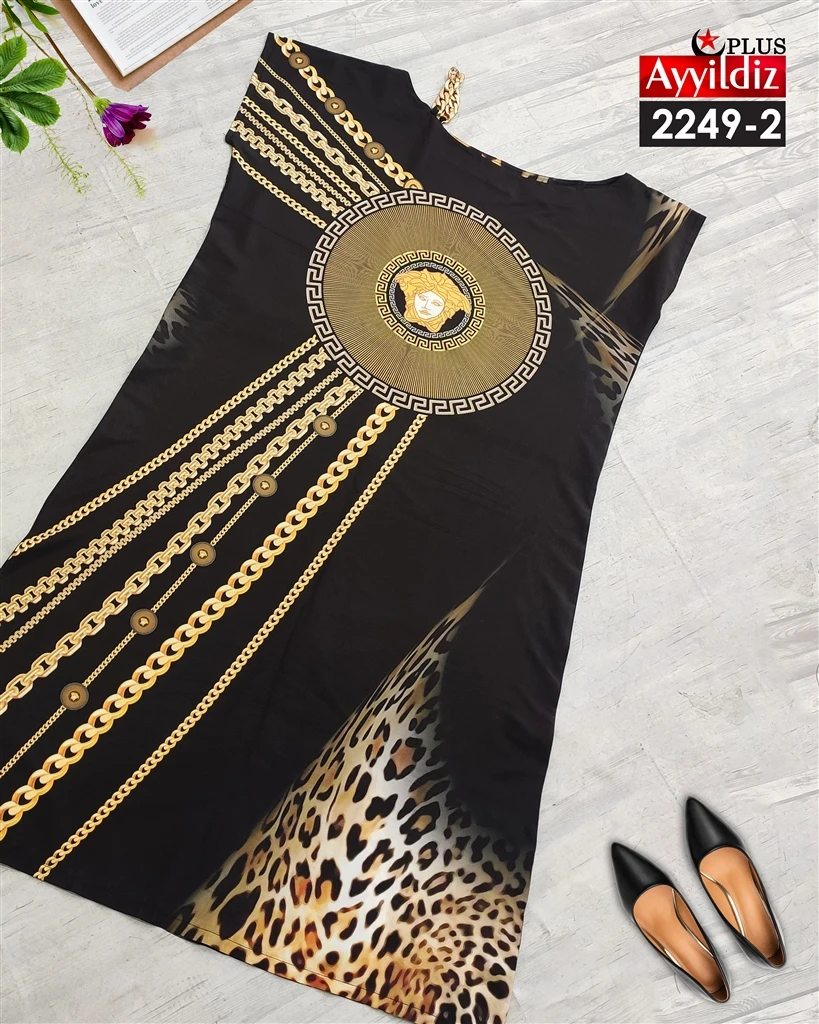 پیراهن بلند سایز بزرگ زنانه بوردا کد 2249
