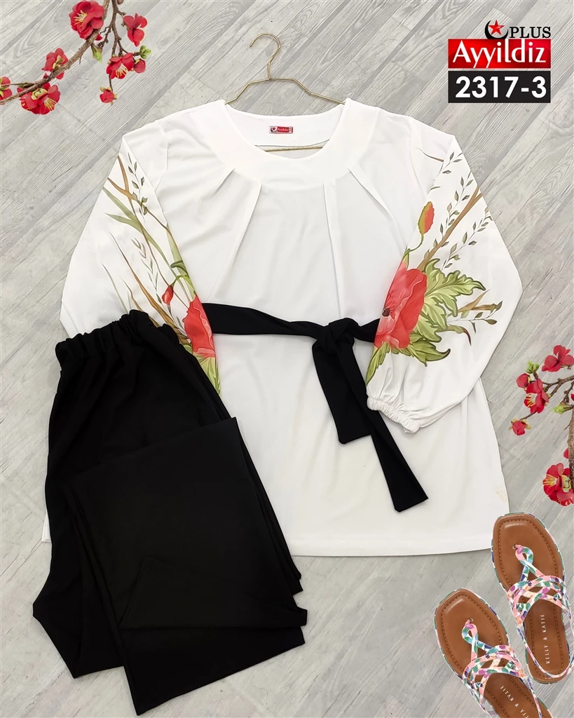 ست بلوز شلوار مجلسی سایز بزرگ  کد 2317