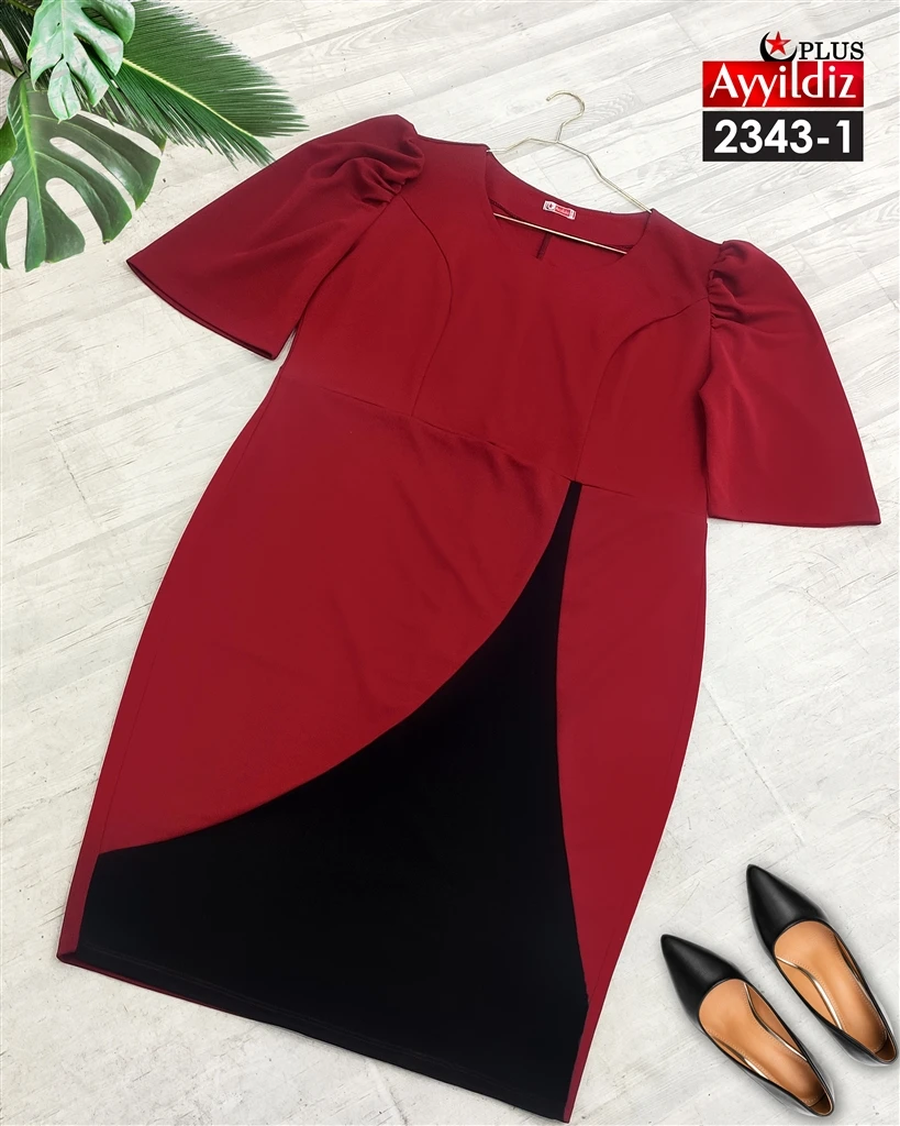 پیراهن مجلسی سایز بزرگ زنانه کد 2343