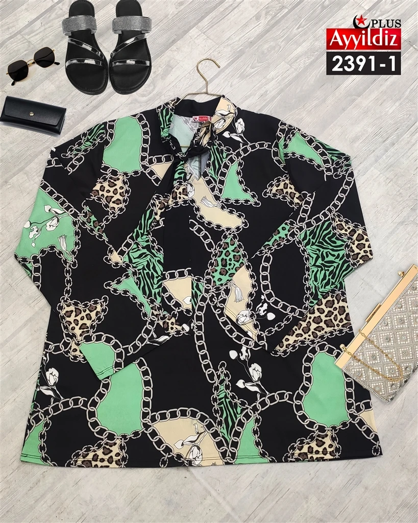 شومیز مجلسی سایز بزرگ زنانه بوردا کد 2391
