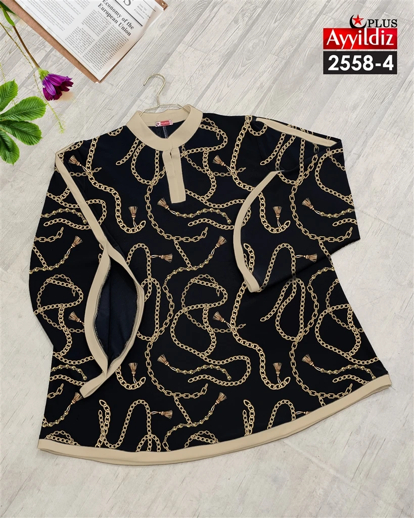 کت سایز بزرگ زنانه کد 2558 طلایی