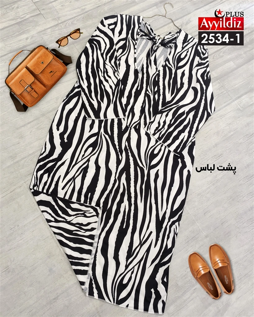 پیراهن بلند مجلسی سایز بزرگ زنانه نخ پنبه کشی کد 2534