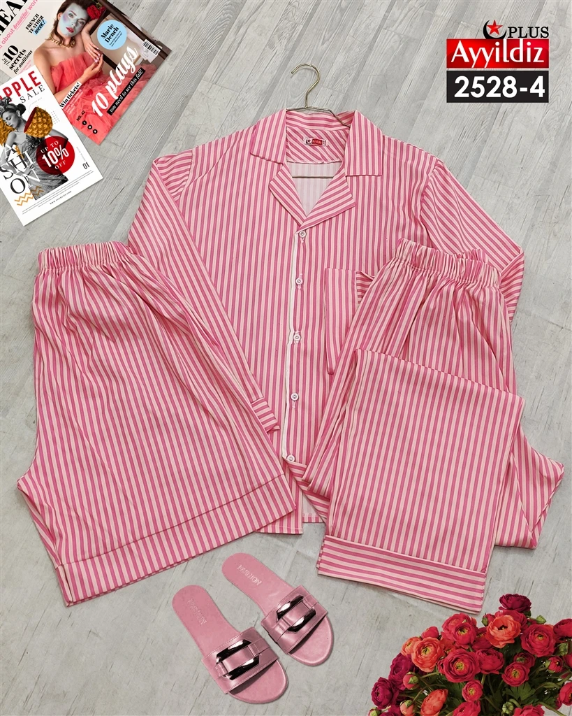لباس خواب زنانه سایز بزرگ بوردا وارداتی کد 2528