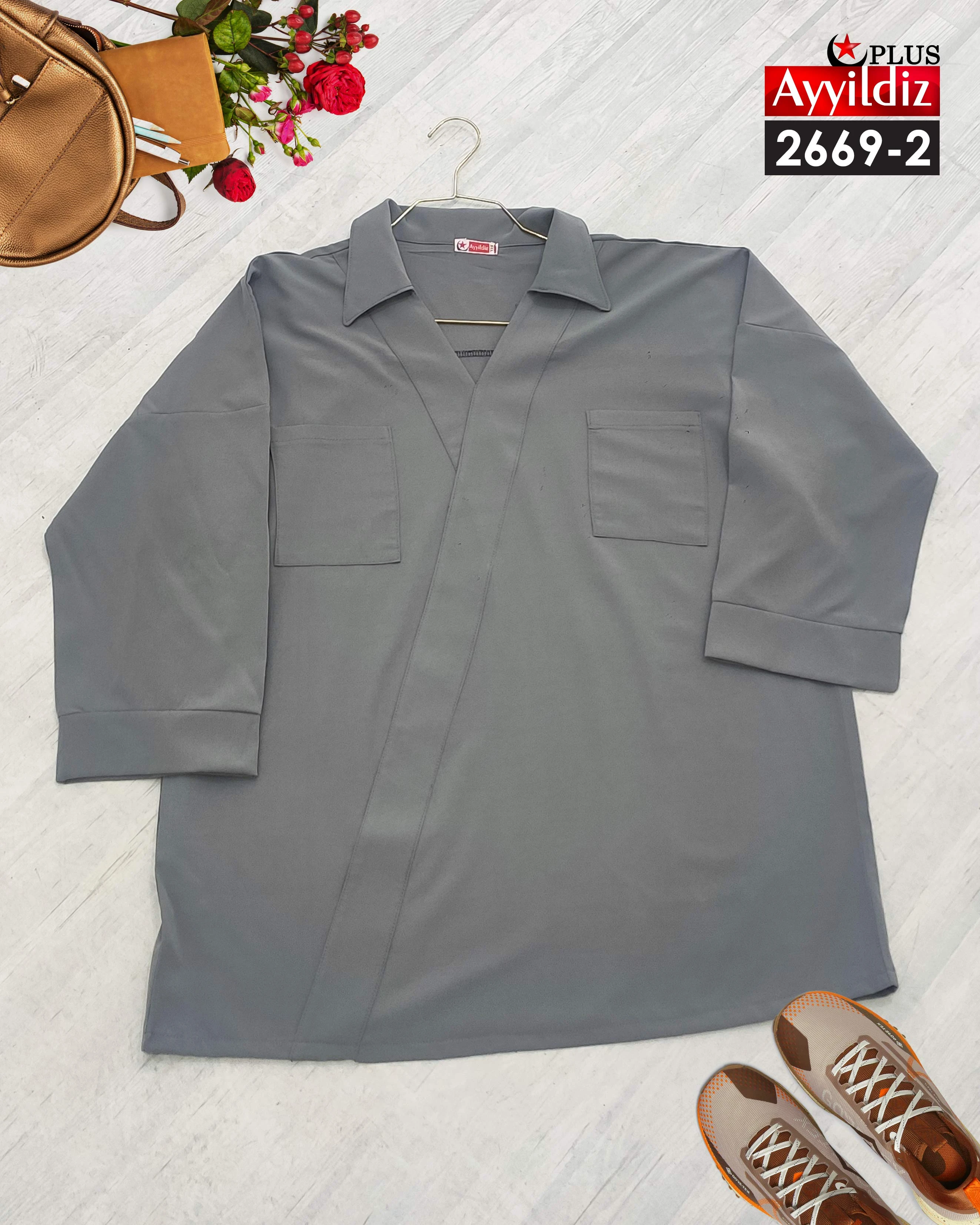 شومیز مجلسی سایز بزرگ زنانه بوگاتی کد 2669
