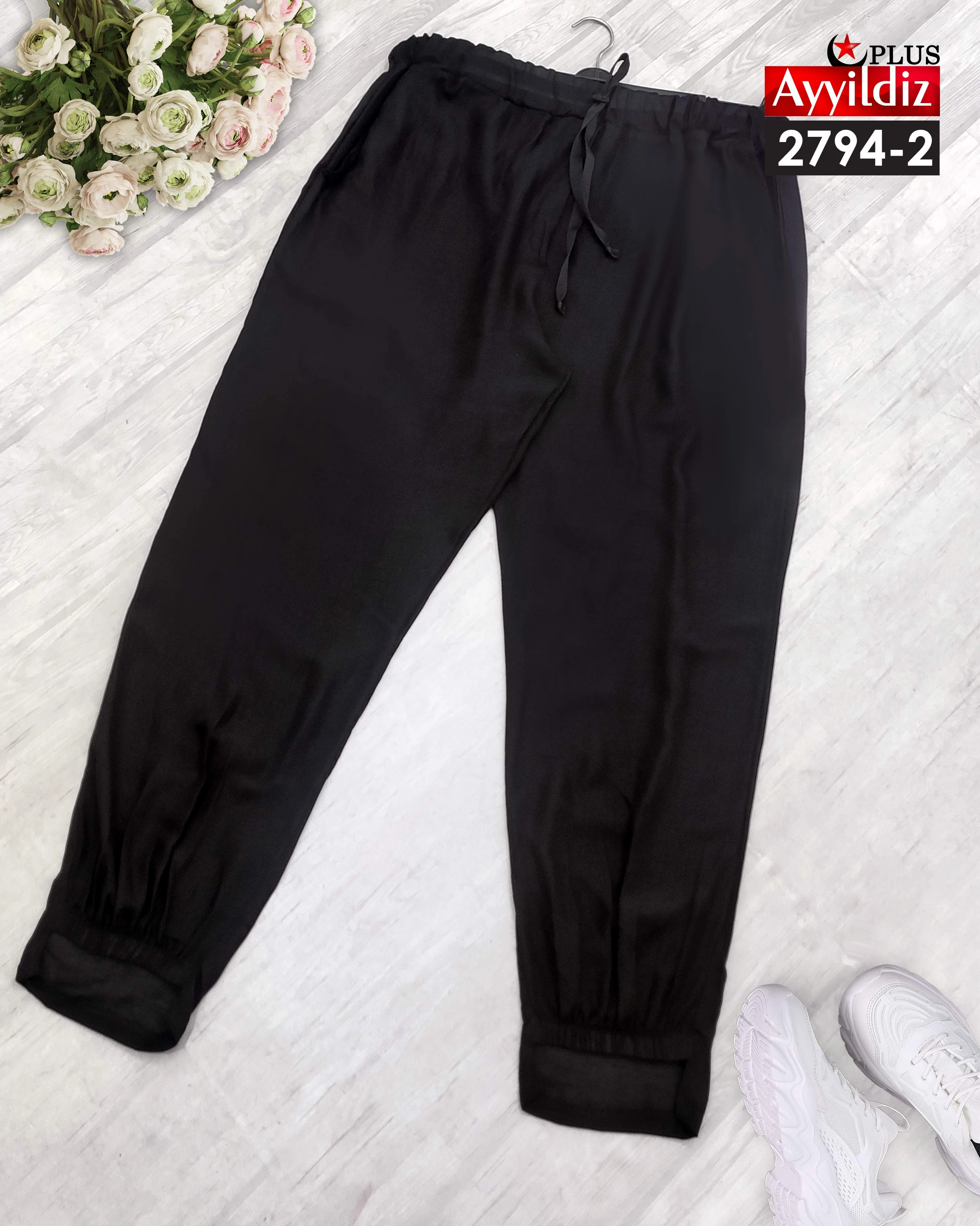 شلوار نخی خنک سایز بزرگ زنانه  کد 2794
