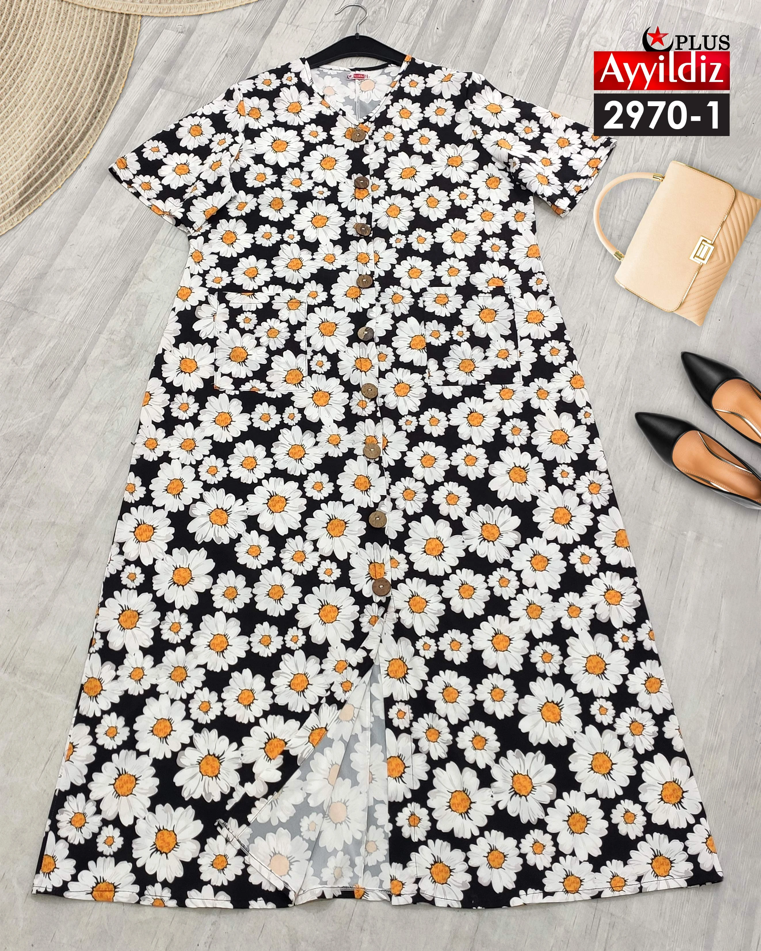 پیراهن مجلسی سایز بزرگ زنانه کد 2970 مشکی