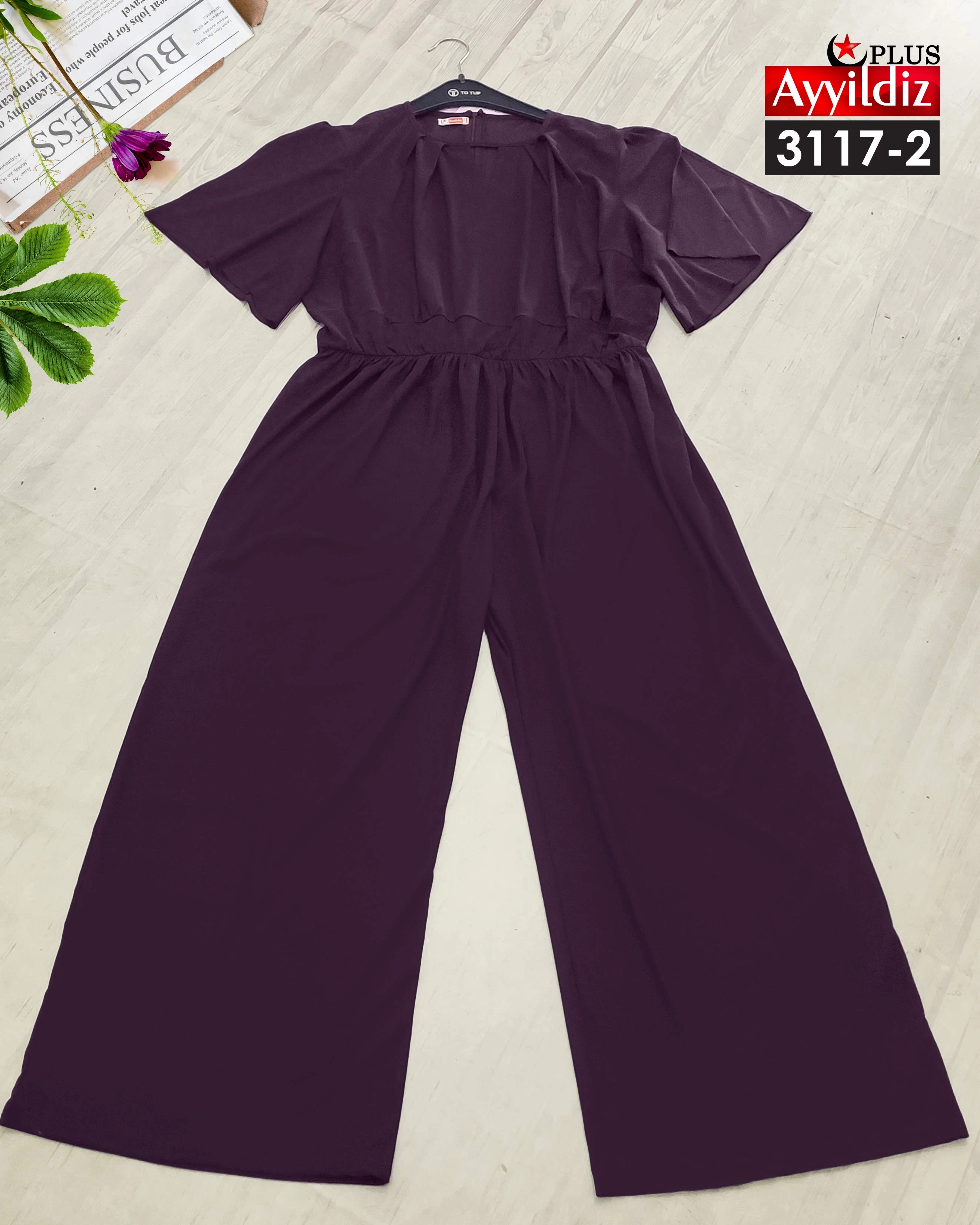 سرهمی زنانه سایز بزرگ کرپ کش کد 3117