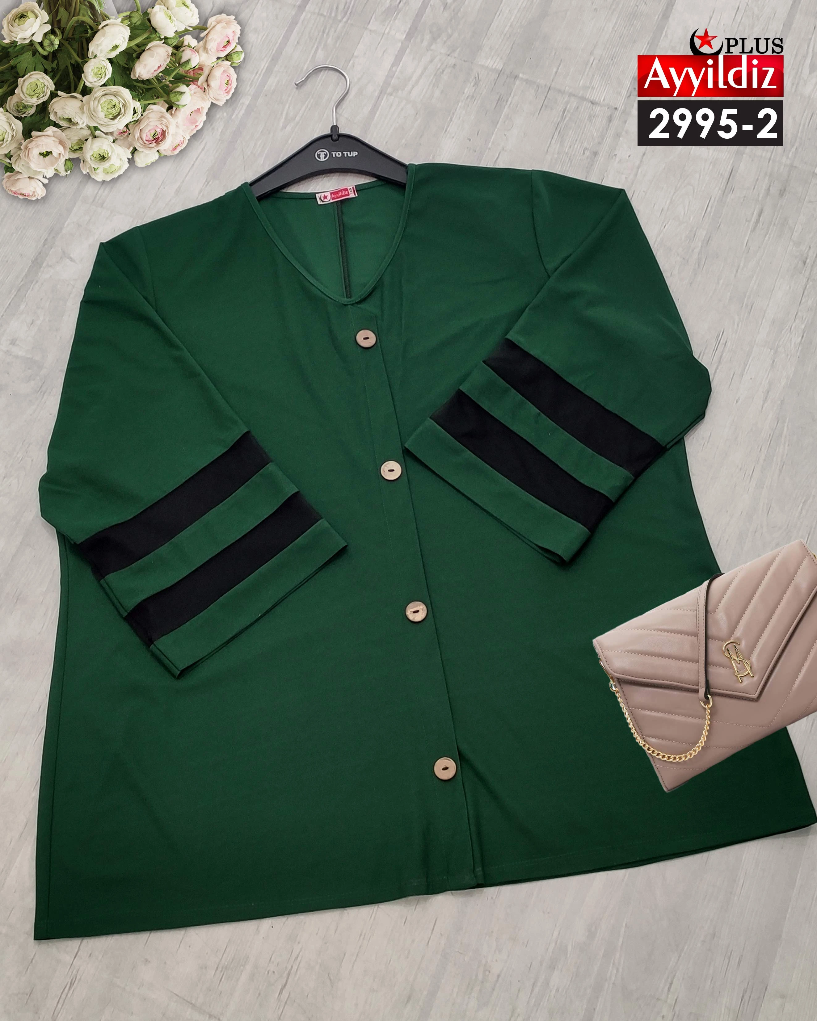 شومیز مجلسی سایز بزرگ زنانه کرپ کش کد 2995