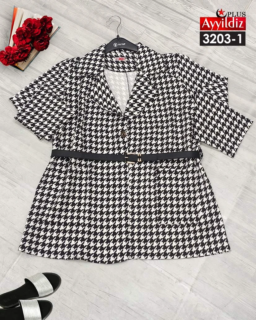 کت مجلسی پاییزه سایز بزرگ زنانه کد 3203
