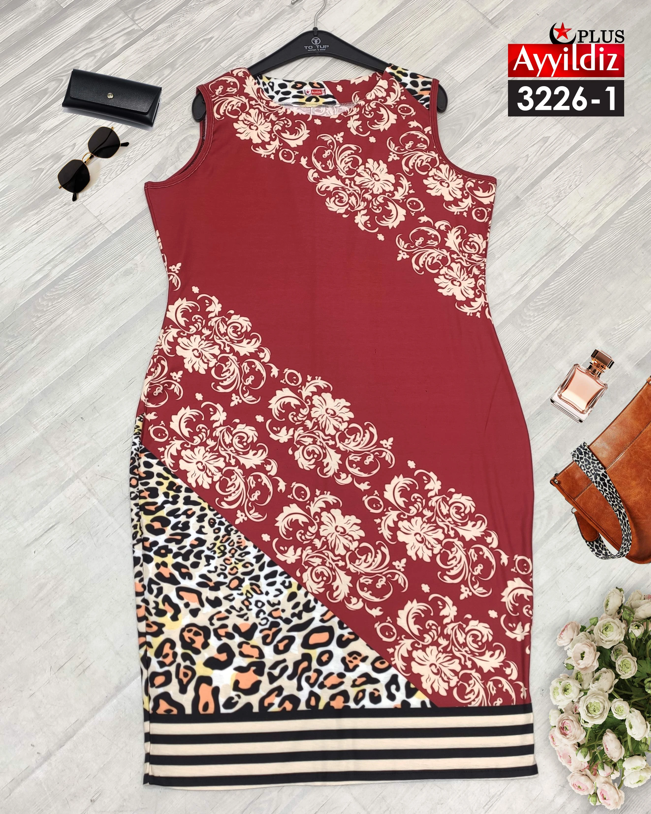 سارافون نخی مجلسی  سایز بزرگ زنانه کد 3226