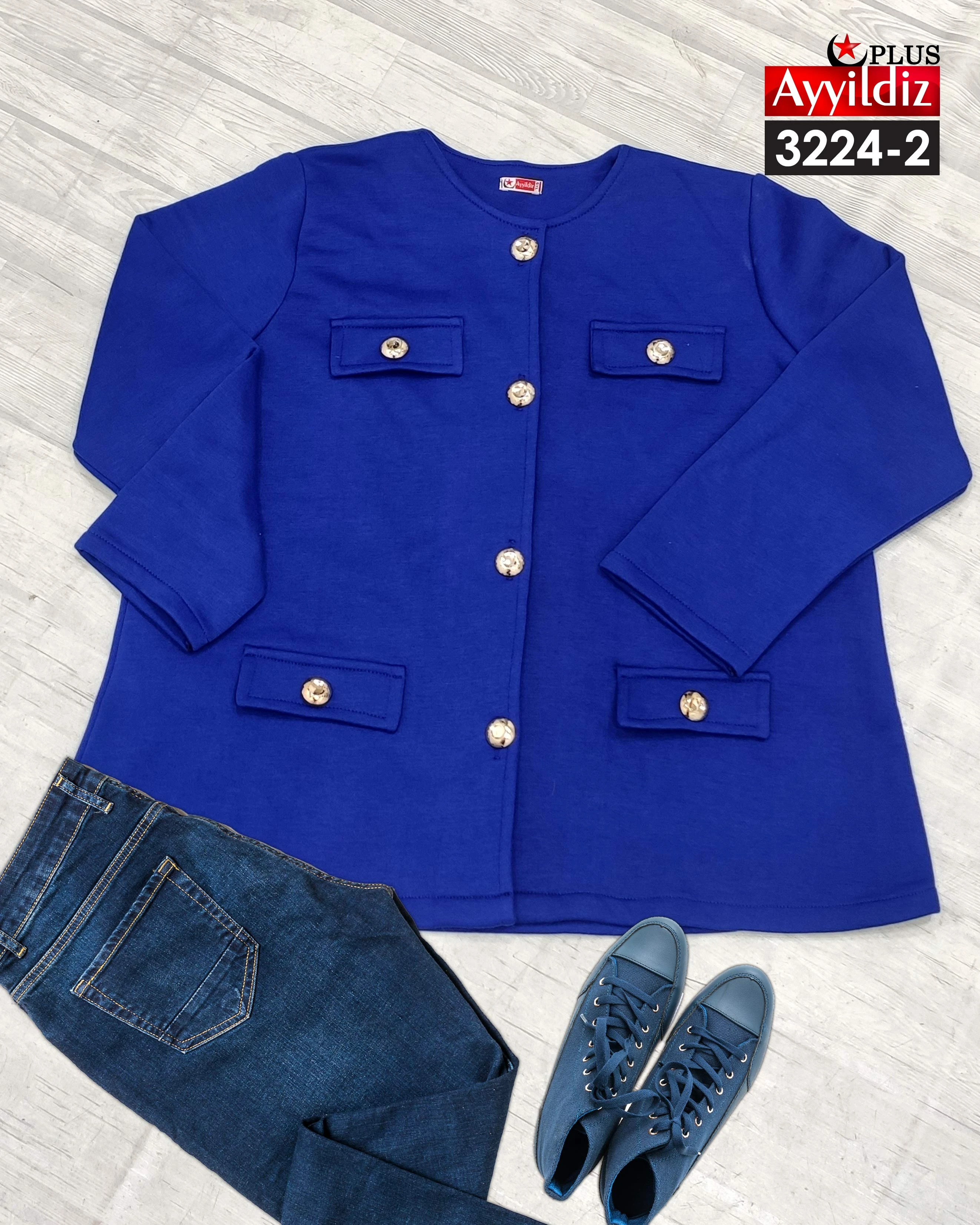 کت اسپورت سایز بزرگ زنانه کد 3224