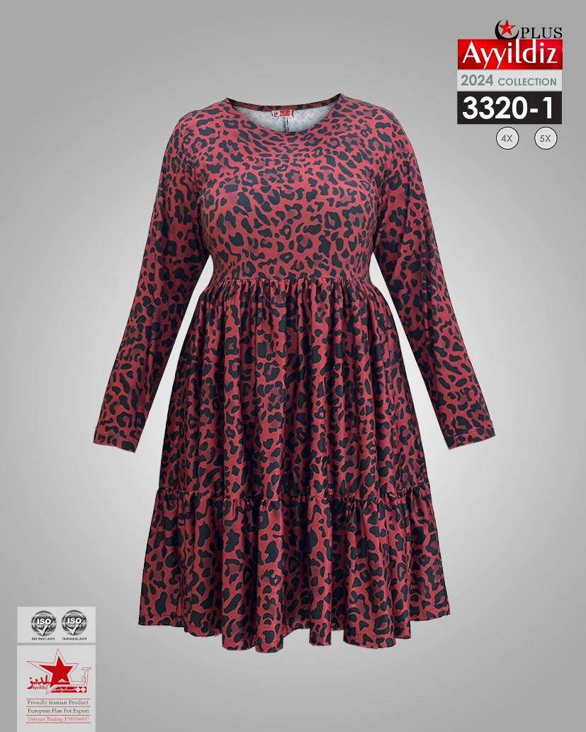 تونیک سایز بزرگ زنانه نخی سوپر لاکرا کد 3320