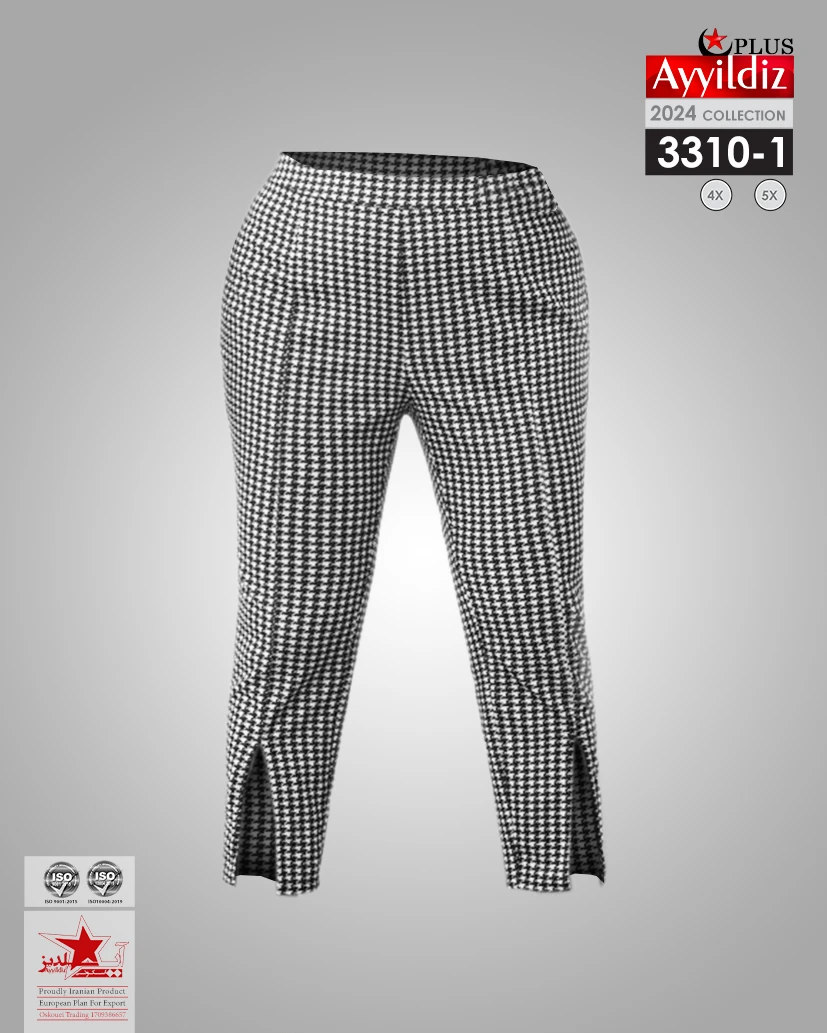شلوار اسپرت سایز بزرگ زنانه کد 3310