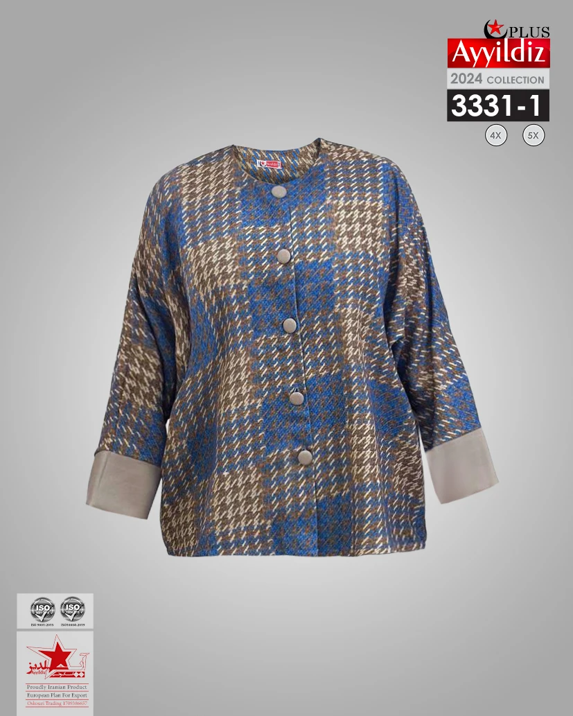 پالتو زنانه سایز بزرگ کد 3331
