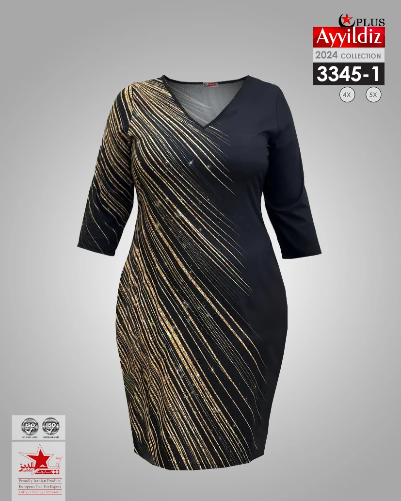 تونیک مجلسی سایز بزرگ زنانه کد 3345