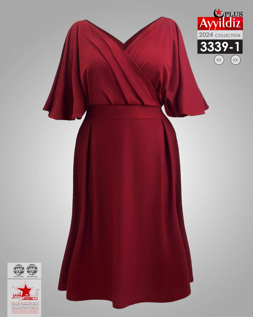 پیراهن اسپرت سایز بزرگ زنانه کد 3339