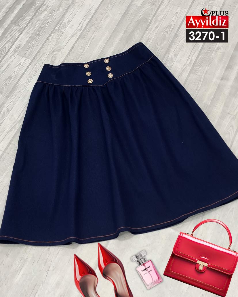 دامن جین سایز بزرگ زنانه کد 3270