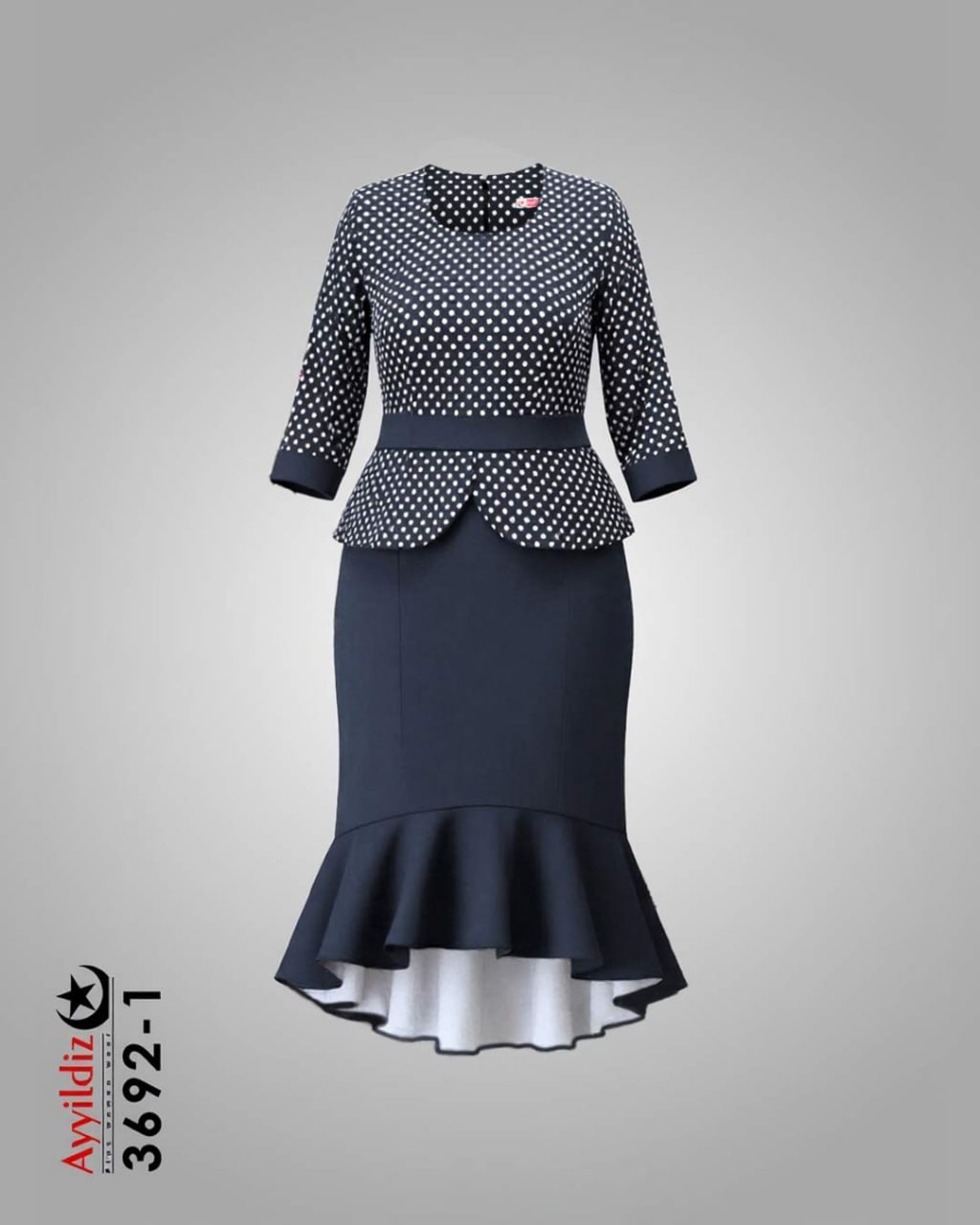 پیراهن مجلسی سایز بزرگ زنانه کد 3692