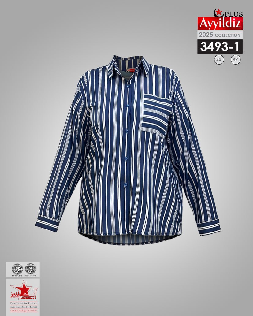 شومیز مجلسی ترند سایز بزرگ زنانه کد3493