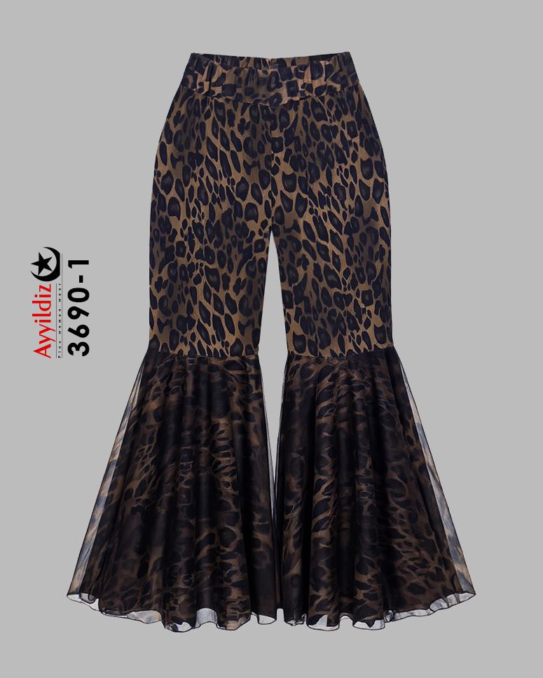 شلوار کلاسیک مجلسی سایز بزرگ زنانه کد 3690