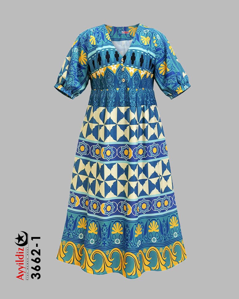 پیراهن ساحلی مجلسی  سایز بزرگ زنانه 3662