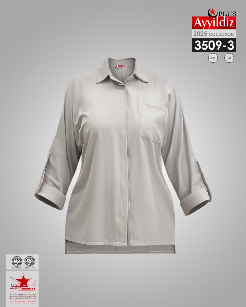 شومیز / مانتو سایز بزرگ زنانه کد 3509