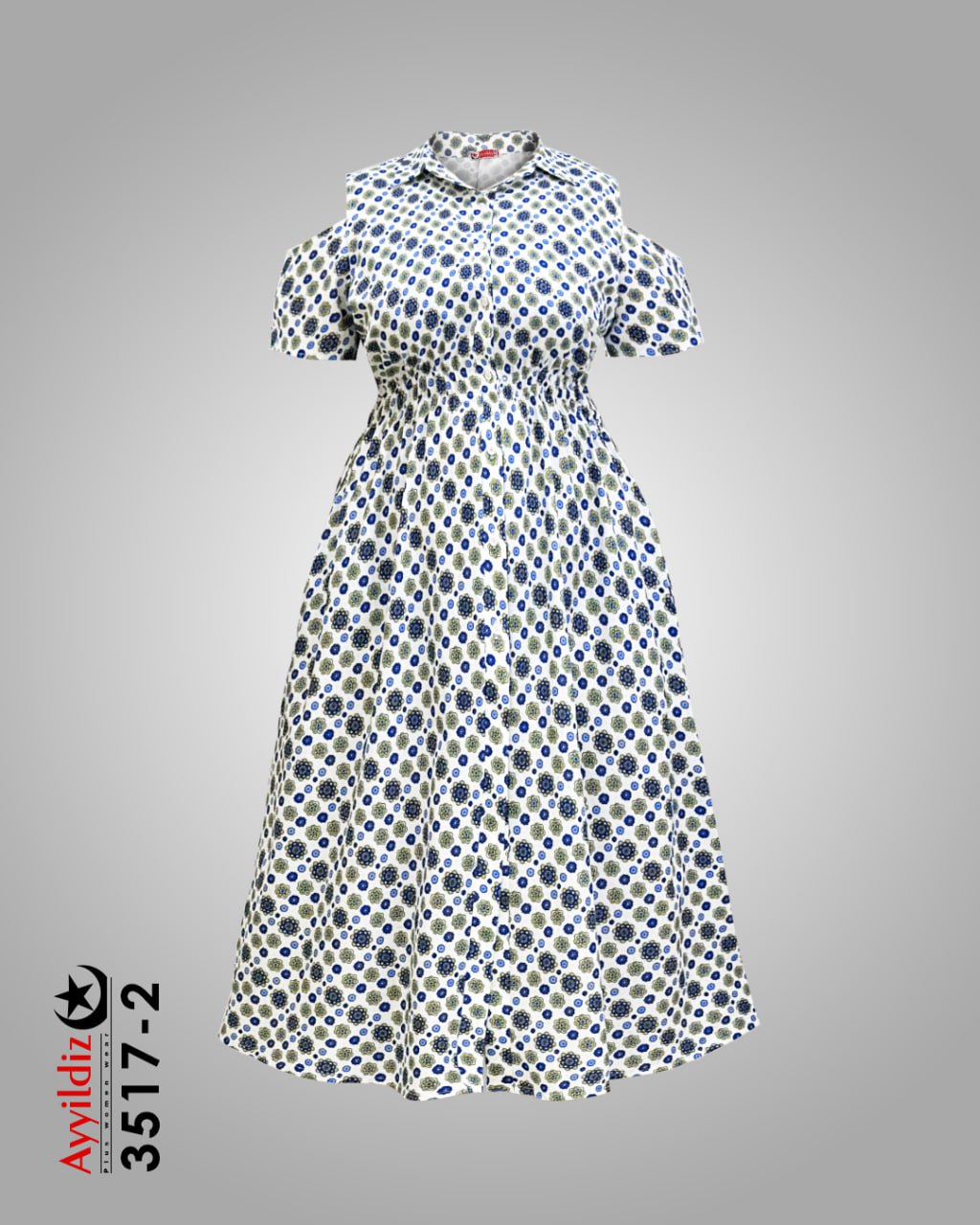 پیراهن مجلسی سرشانه باز  سایز بزرگ زنانه  کد 3517