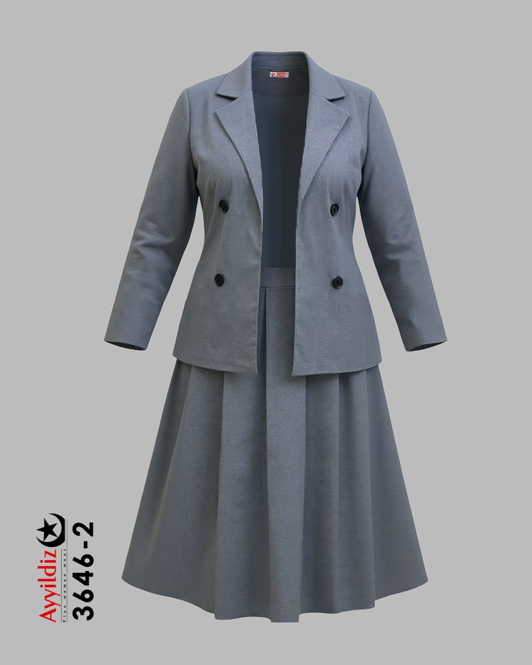 کت و دامن مجلسی سایز بزرگ کد 3646