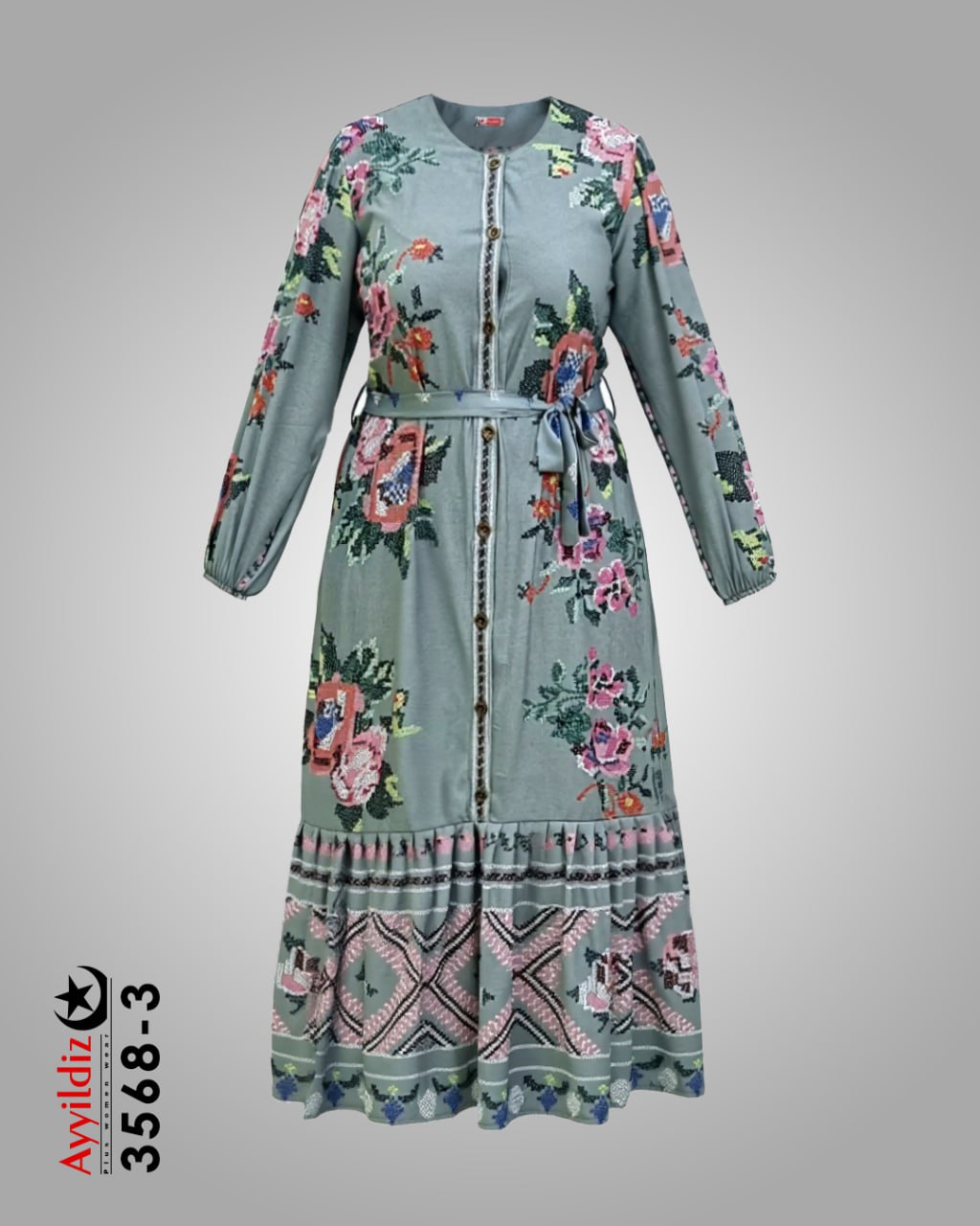 پیراهن مجلسی سایز بزرگ زنانه  کد3568