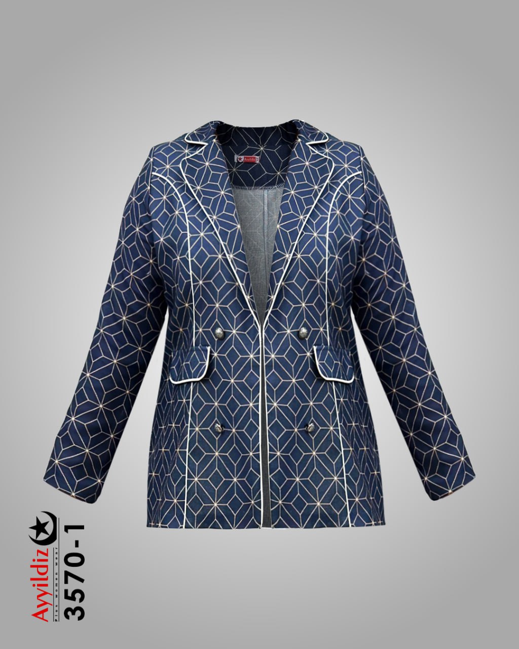 کت مجلسی سایز بزرگ زنانه کد 3570