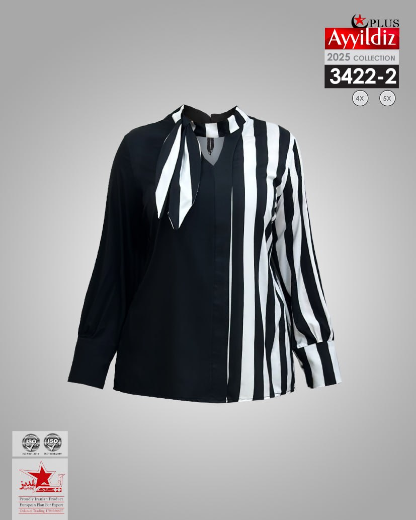 شومیز مجلسی خاص سایز بزرگ زنانه کد3422