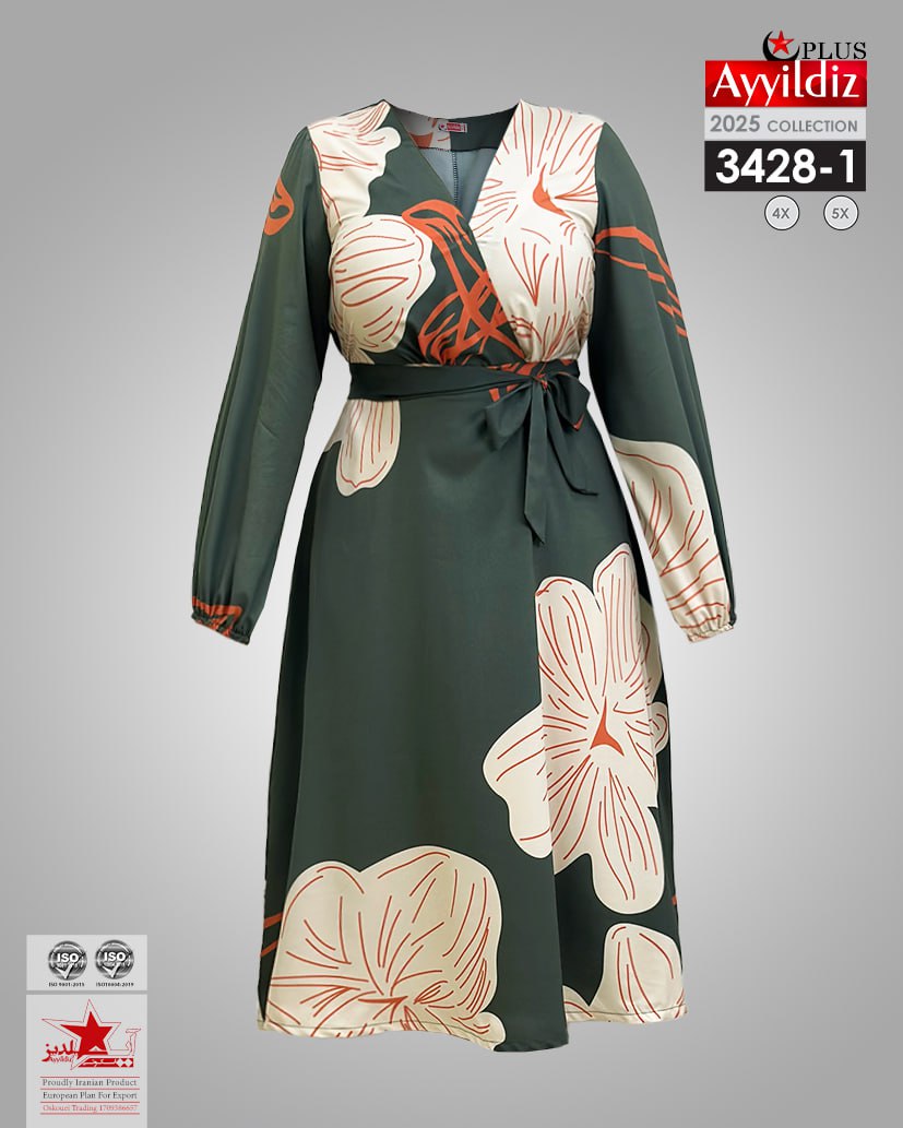 پیراهن مجلسی سایز بزرگ زنانه  کد 3428