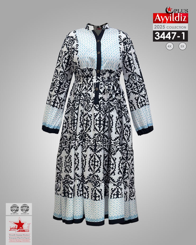 پیراهن مجلسی سایز بزرگ زنانه  کد 3447