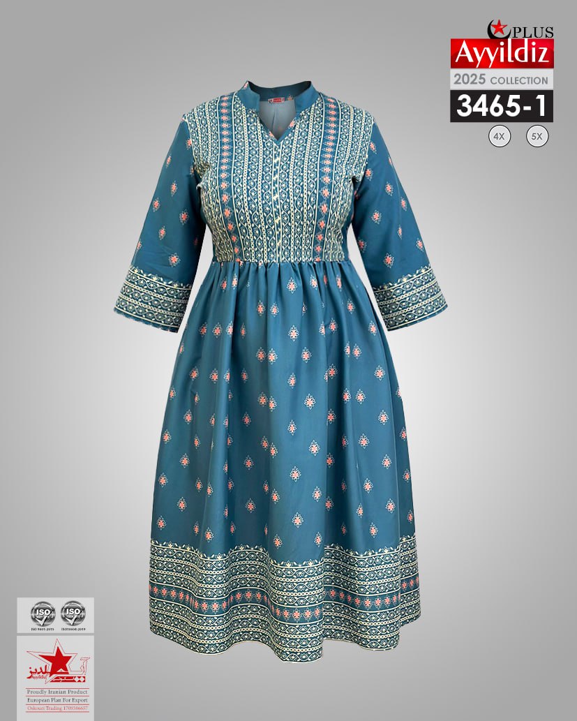 پیراهن خنک سایز بزرگ زنانه کد 3465 تصویر کاتالوگ