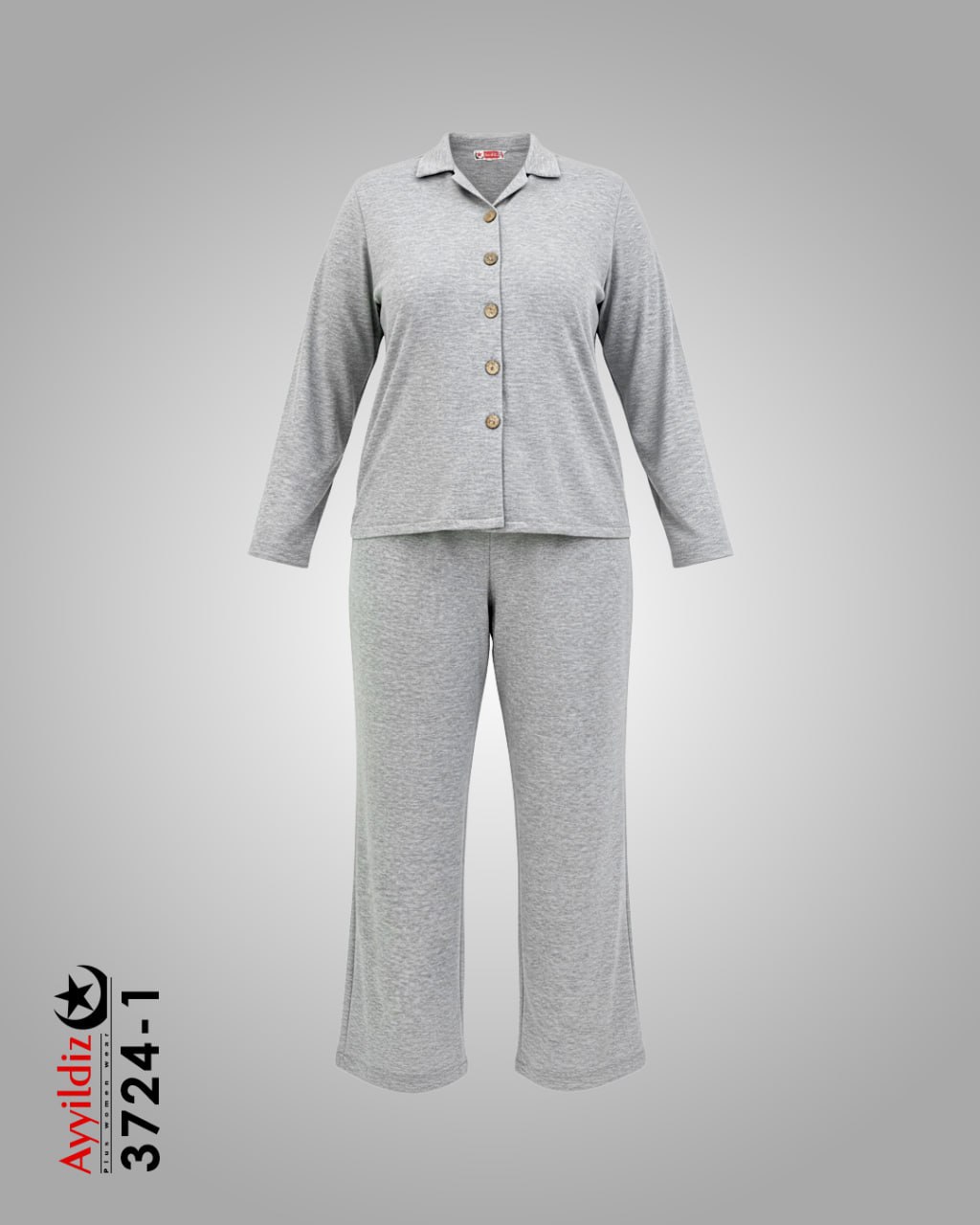 ست بلوز شلوار راحتی سایز بزرگ زنانه کد 3724