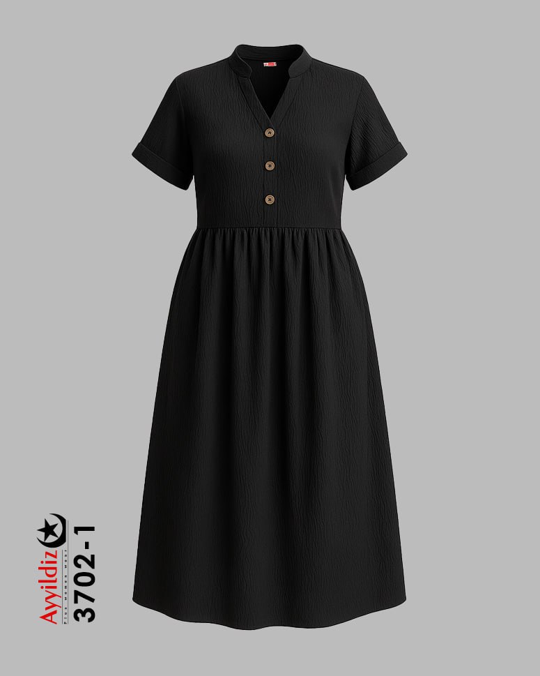 پیراهن پاییزه سایز بزرگ زنانه کد 3702