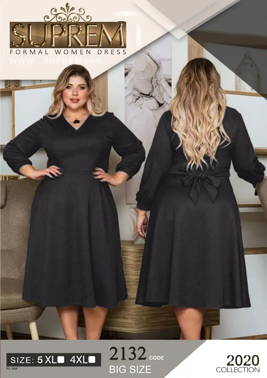 تونیک سایز بزرگ زنانه کد 2132 نوک مدادی