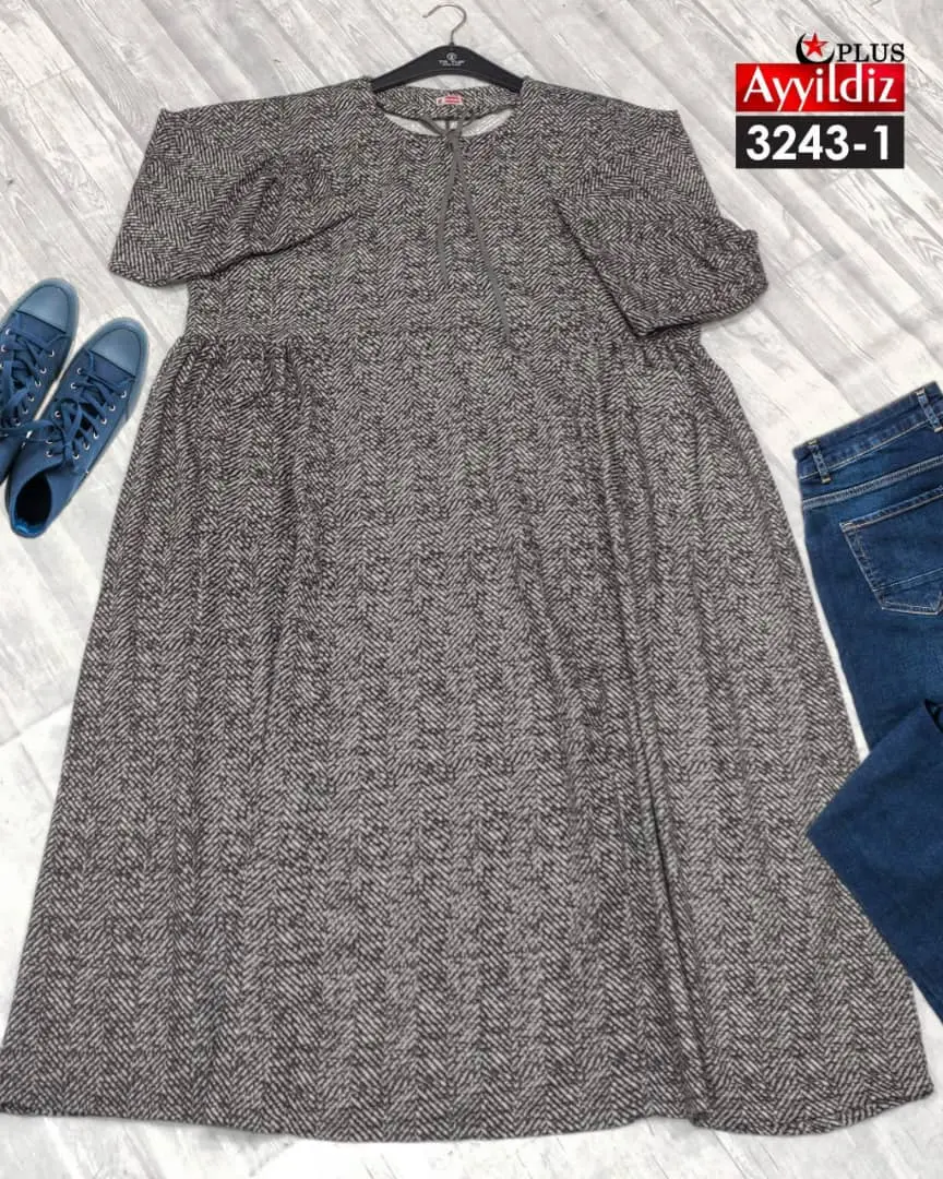 پیراهن بلند ساحلی سایز بزرگ زنانه کد 3243 تصویر کاتالوگ