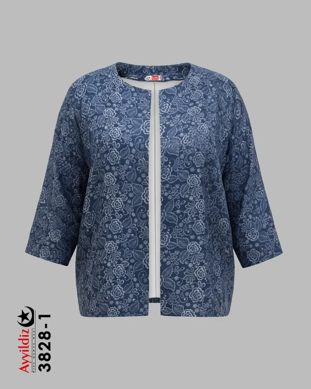 کت پاییزه سایز بزرگ زنانه کد 3828 تصویر کاتالوگ