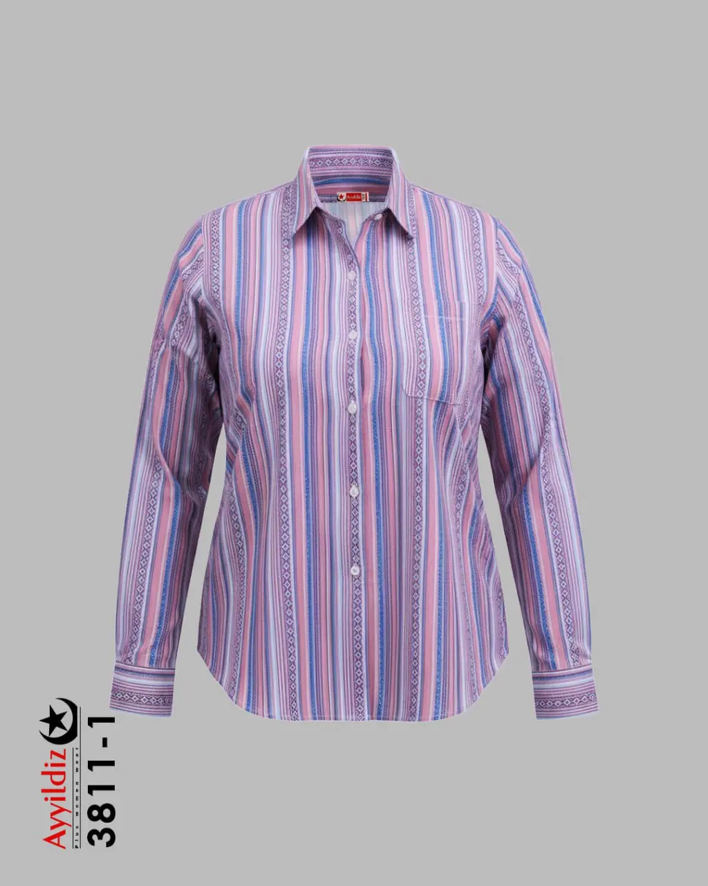 شومیز مجلسی سایز بزرگ زنانه کد 3811 یاسی