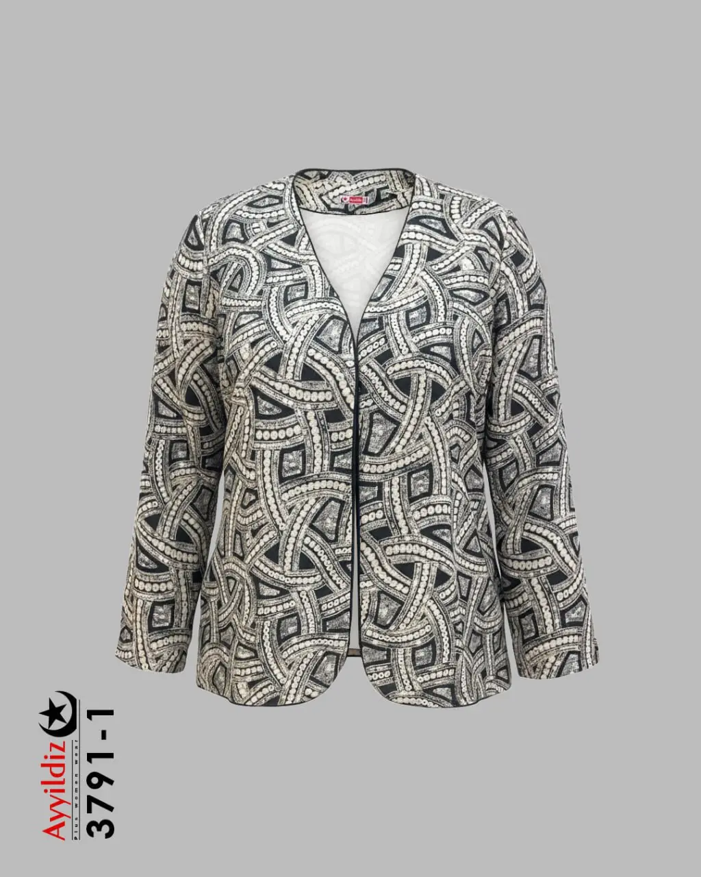 کت سایز بزرگ زنانه پاییزه کد 3791 تصویر کاتالوگ