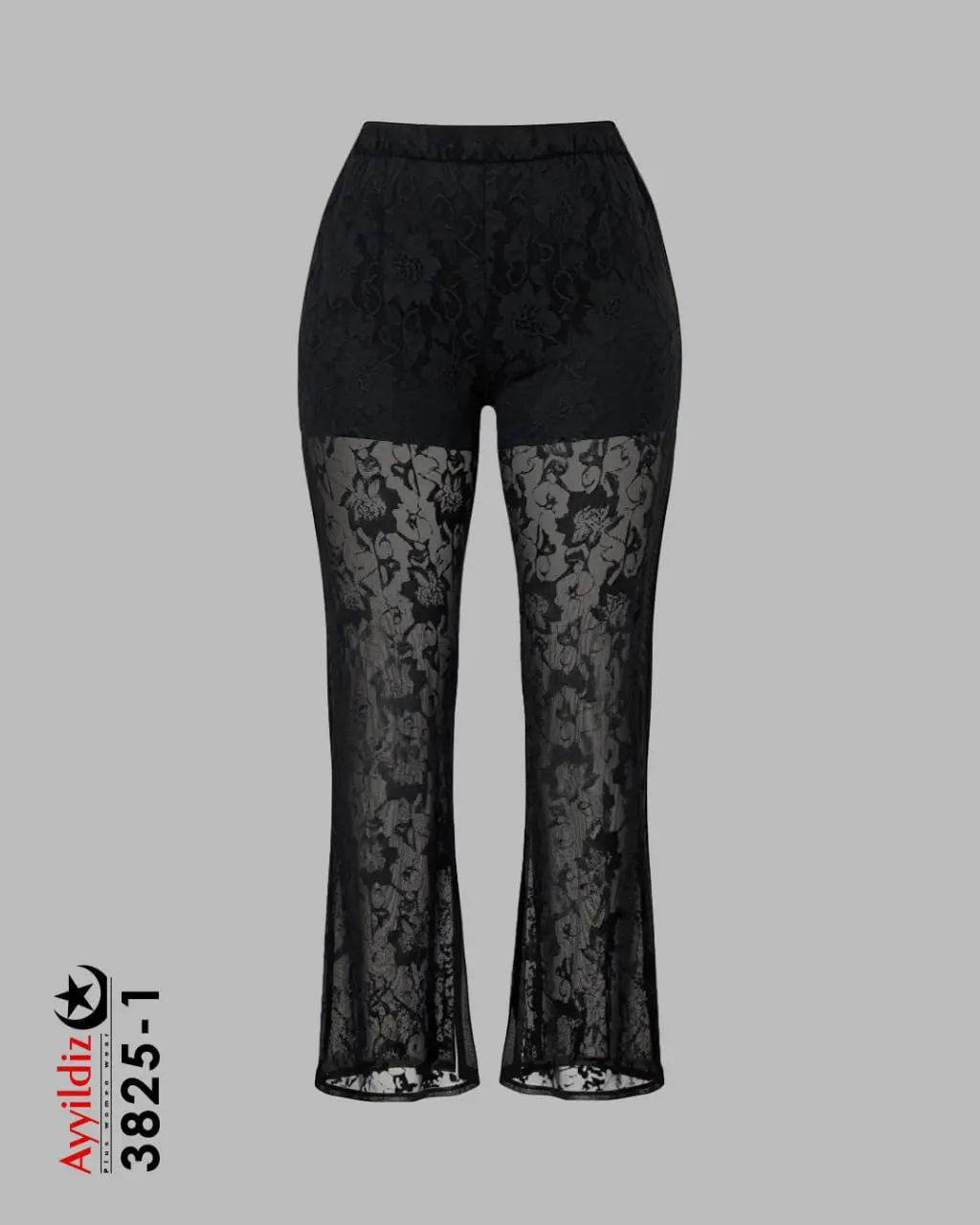 شلوار کلاسیک مجلسی سایز بزرگ زنانه کد 3825-1 مشکی