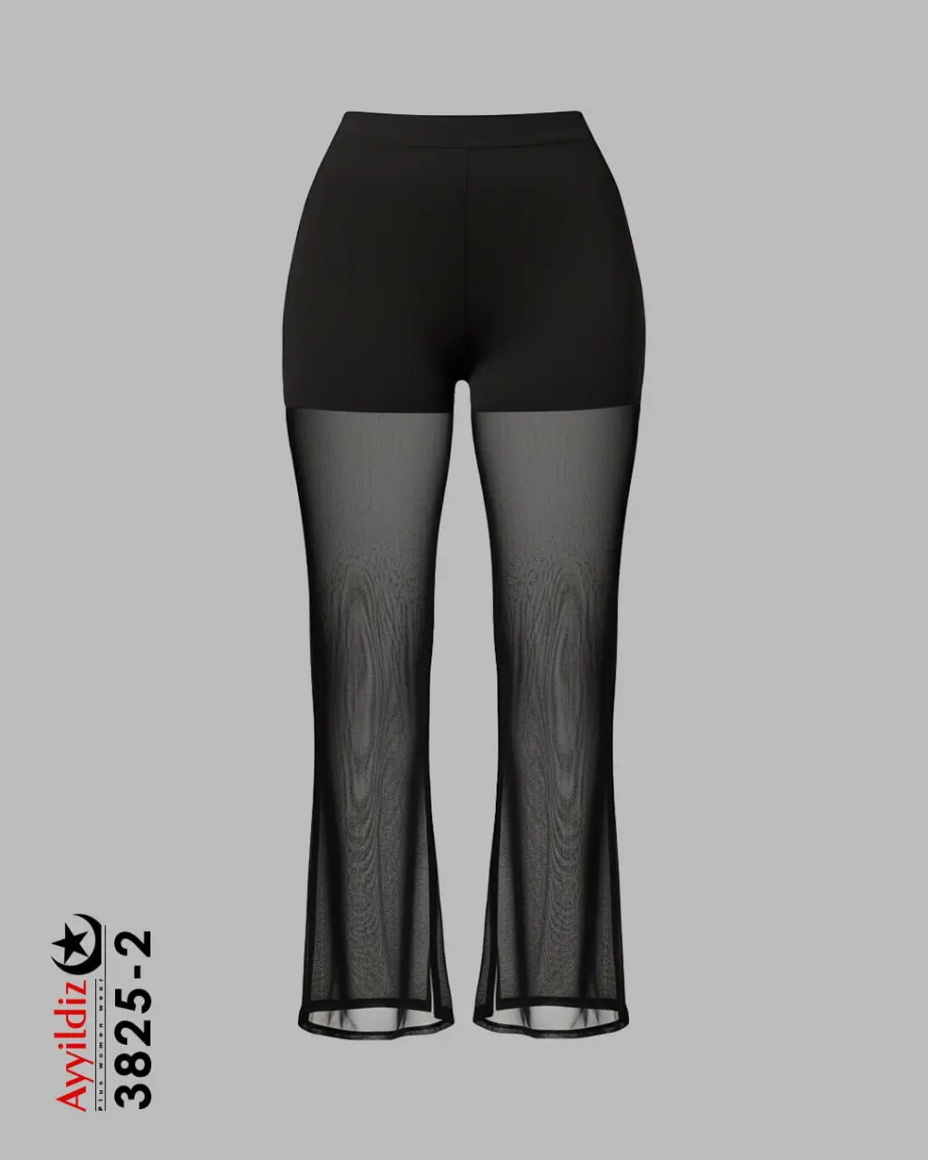 شلوار کلاسیک مجلسی سایز بزرگ زنانه کد 3825-2 مشکی