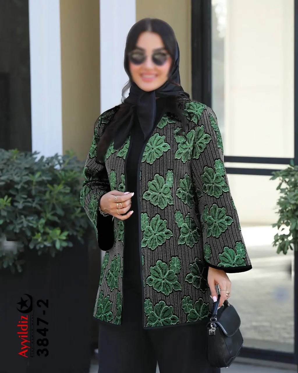 کت زنانه سایز بزرگ پاییزه طرح یلدایی کد 3847