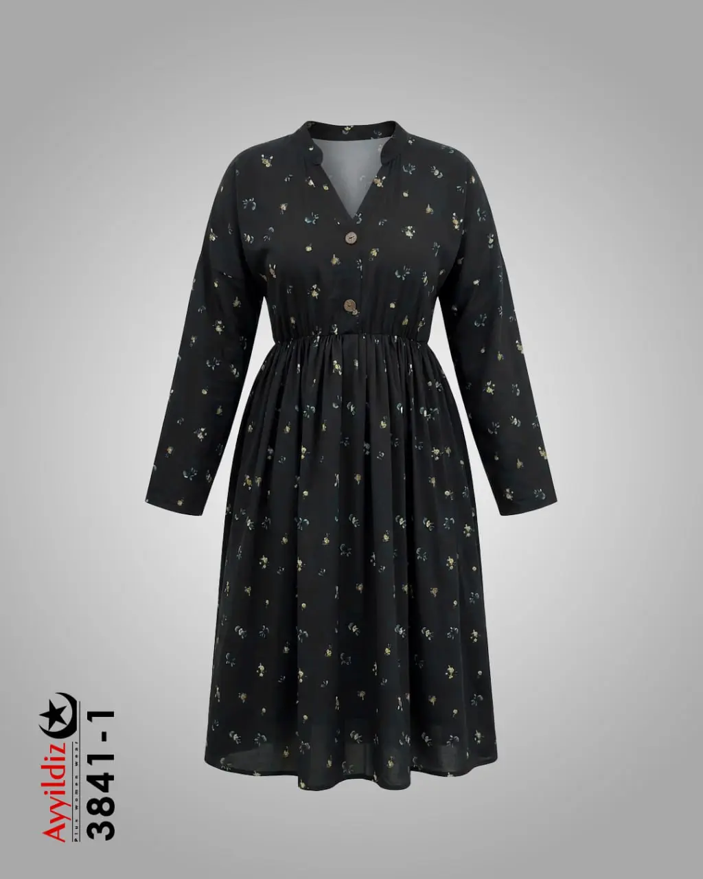 پیراهن زنانه بلند مجلسی سایز بزرگ کد 3841 تصویر کاتالوگ