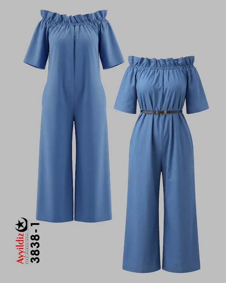 سرهمی مجلسی لی سایز بزرگ زنانه کد 3838 آبی