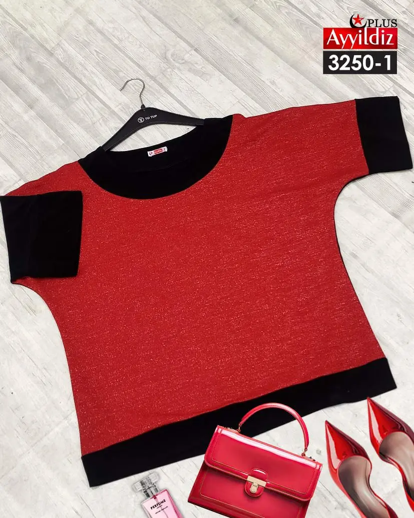 شومیز مجلسی سایز بزرگ زنانه کد 3250 قرمز