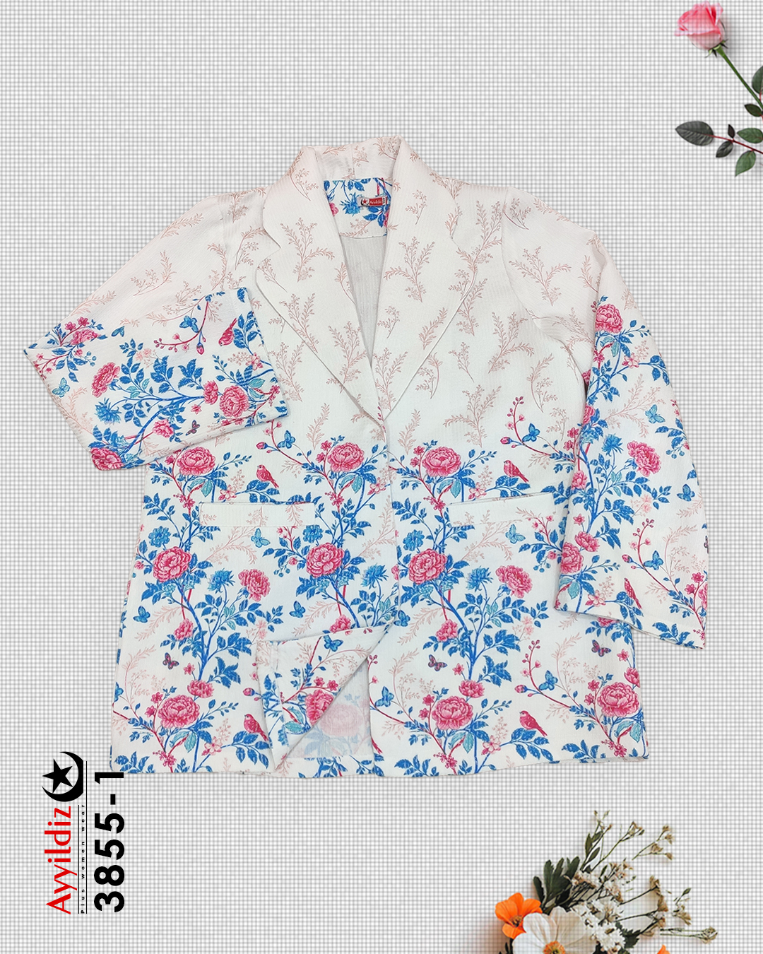 کت مجلسی سایزبزرگ زنانه کد 3855-1 تصویر کاتالوگ