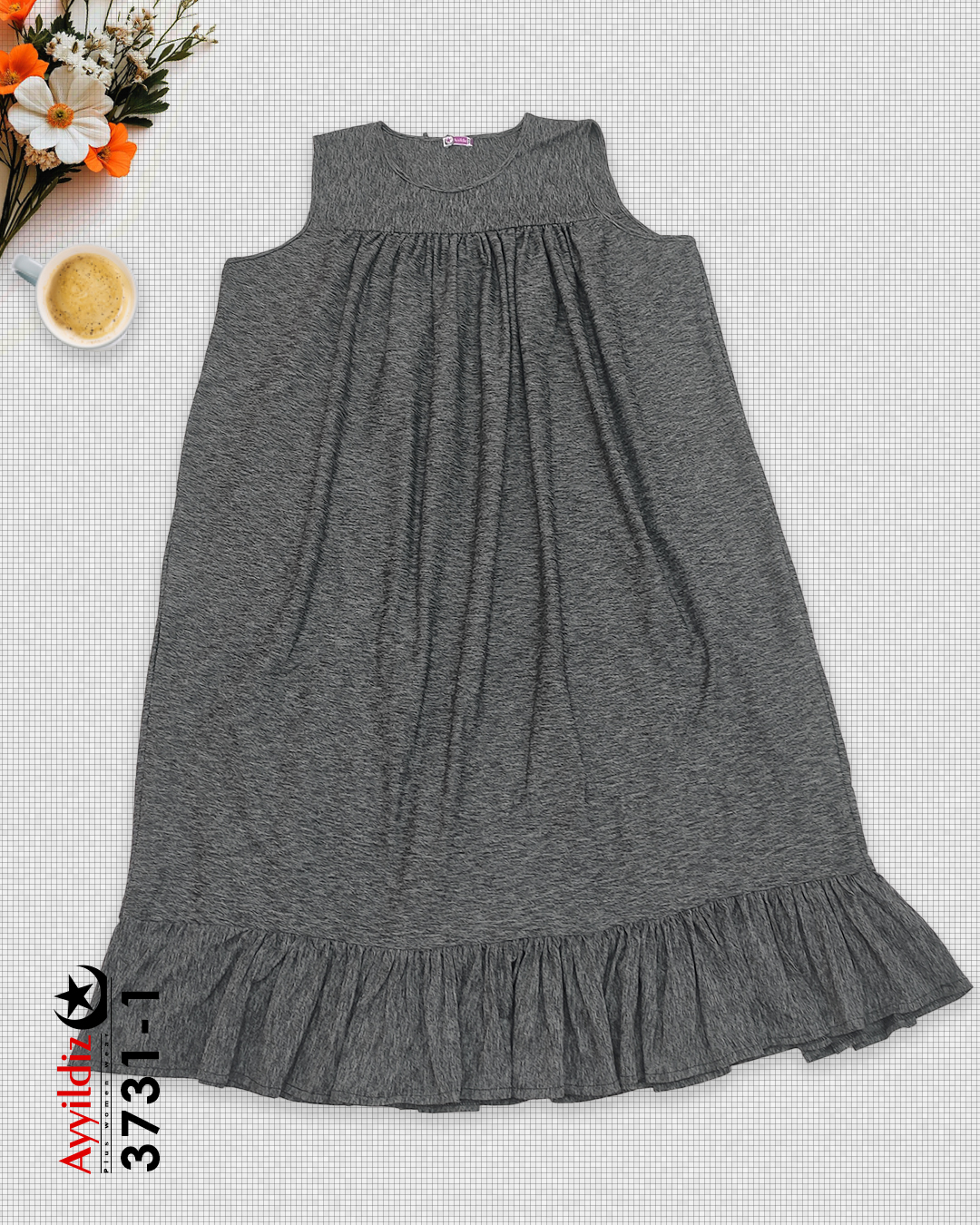 پیراهن راحتی  زنانه سایز بزرگ کد 3731 تصویر کاتالوگ