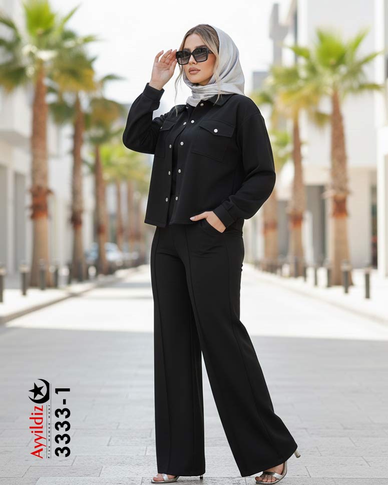 ست سیوشرت شلوار سایز بزرگ زنانه کد 3333